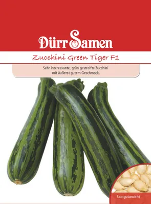 Produktbild von Zucchini Green Tiger F1 | Zucchinisamen von Dürr Samen