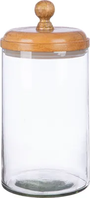 Immagine prodotto di Gilde Vorratsglas, "Presa", Glas, Mangoholz, klar, VE 3, H. 26 cm, D. 12.5 cm 55860 4063387558607