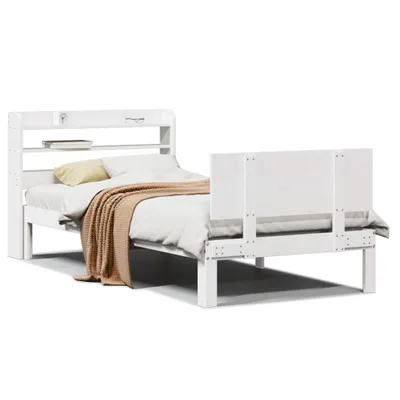 Obrázek produktu pro vidaXL Rám postele s čelem bez matrace bílý 100x200 cm