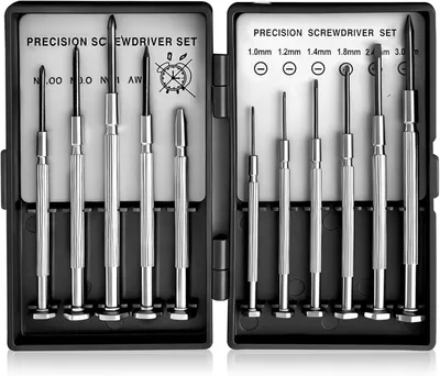 Produktbild von Schraubendrehersatz 11-teilig, Mini für Uhren und Brillen, mit Magnet, für Feinmechanik