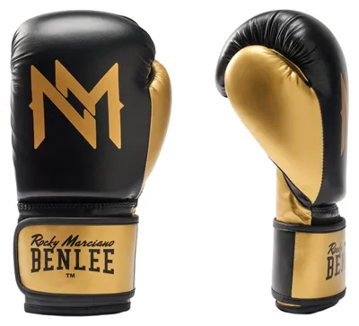 Produktbild von Boxhandschuhe aus Kunstleder Nina Meinke Version CARLOS MEINKE Black/Gold 12 oz BENLEE
