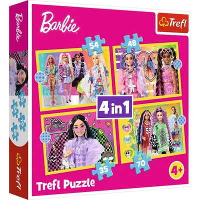 Produktbild von 4 in 1 Puzzle Barbie 35,48,54,70 Teile