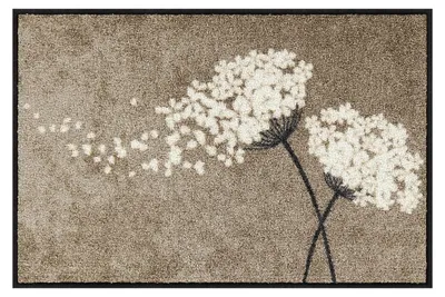 Waschbare Fußmatte Blumenmuster 50x75 cm rutschfest
