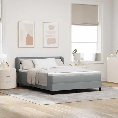 Produktbild von Maison Exclusive - Boxspringbett mit Matratze Hellgrau 160 x 200 cm Stoff