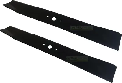 Image de 2 lames de tondeuse de 53,5 cm pour deck de 107 cm, compatibles avec les modèles MTD Optima LG 200H, référence 13HT79KG678