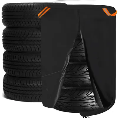 Produktbild von Robuste, universelle Reifenabdeckungen aus strapazierfähigem 420D-Material, geeignet für 4 Reifen
