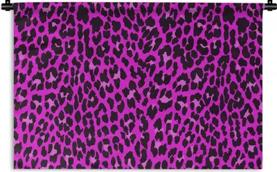 Produktbild von MuchoWow® Wandteppich Wandbehang Leopard - Rosa - Tiere 60x40 cm Tapisserie Dekoration Wandtuch - Wanddekorationen