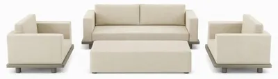 Produktbild von Beigefarbenes 3-Sitzer-Sofa Minimalistischer Stil Modernes Design