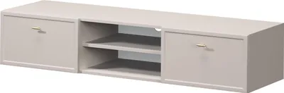 Produktbild von Lorini hängender TV-Schrank 150 cm mit Schubladen – Kaschmir | Goldene T-Griffe