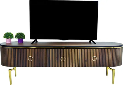 Immagine prodotto di Mobile da soggiorno Credenza TV bassa Credenza ovale Moderna senza tempo
