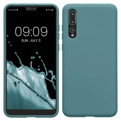 Produktbild von kwmobile Hülle kompatibel mit Huawei P20 Pro Hülle - gummierte TPU Silikon Handyhülle - Schutzhülle für kabelloses Laden - Case in Arctic Night