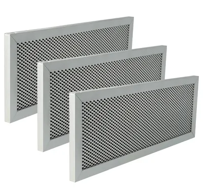 Produktbild von vhbw 3x Filter Metallfettfilter kompatibel mit Klarstein Mariana 90 10034116 Dunstabzugshaube, Aluminium, Aktivkohle