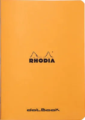Produktbild von Rhodia 10x Notizheft Rhodia dotBook A5 48 Bl dot/punktkariert 80g Orange 119190C