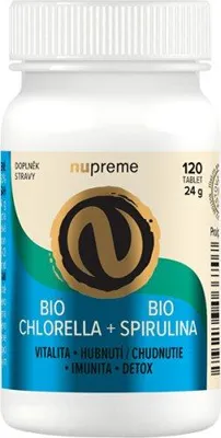 Obrázok produktu pre Chlorella + Spirulina 120 tabliet