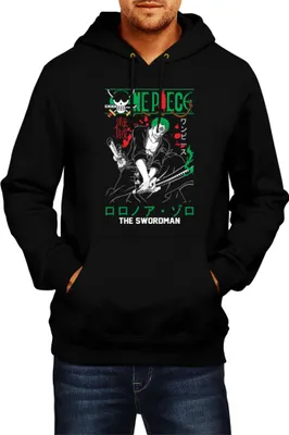 Produktbild von Herren Kapuzenpullover Manga Japan Anime Comics Animation One Manga Piece Anime 0024, Man M / Schwarz