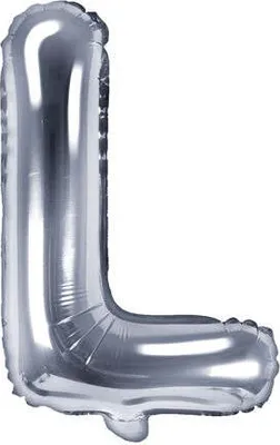 Produktbild von Folienballon Buchstabe "L", 35cm, silber, 1 Stk.