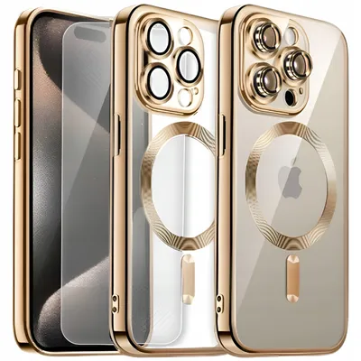 Image de Etui Pour Iphone 14 Pro Magsafe Case Camera Cover + Glass