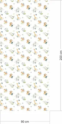 Produktbild von 2 x 0,9 m selbstklebende Folie - Wildtiere Klebefolie Dekorfolie Möbelfolie