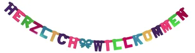 Produktbild von Willkommensgirlande - Willkommensdekoration - Partydekoration - Willkommen zu Hause