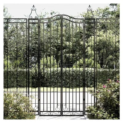 Produktbild von Gartentor Schwarz 121x8x200 cm aus Schmiedeeisen