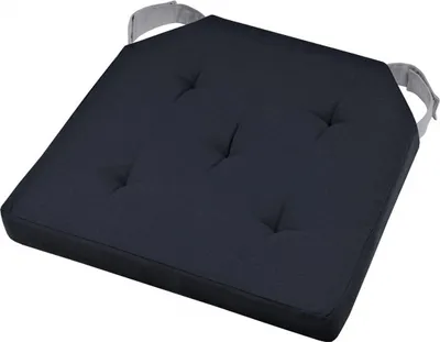 Zdjęcie produktu dla STOF | Poduszka do siedzenia - DUO - 38x38 cm - Antracyt - Wygodna i elegancka - Z praktycznymi paskami