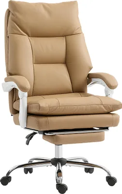 Zdjęcie produktu dla Krzesło biurowe HOMCOM – ergonomiczne krzesło biurowe z podparciem lędźwiowym
