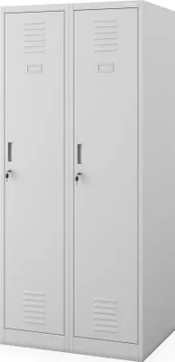 Image de Armoire de travail métallique KACPER D600 800 x 1800 x 600 mm gris
