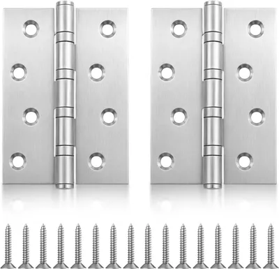 Imagen del producto de 2 bisagras plegables, de 100 mm, de acero inoxidable, para puertas