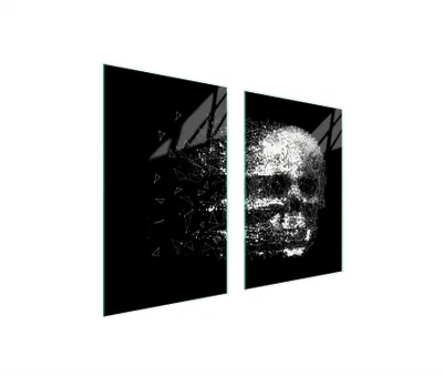 Obrázek produktu pro Skleněná Ochranná Deska Do Kuchyně 65X52 Deadhead