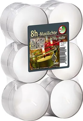Produktbild von Maxi-Teelichte 12er Flatpack