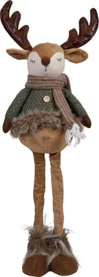 Produktbild von Deko Figur Hirsch 54cm Elch Rentier Weihnachten stehend grün braun