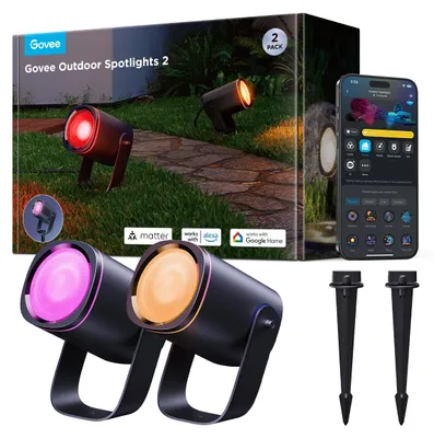 Obrázok produktu pre Govee Outdoor Spotlights LED-kohdevalaisin, 2-Pack