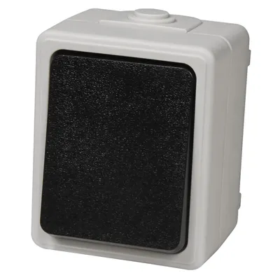 Produktbild von Feuchtraum-Wechselschalter McPower "Taff", 250V/10A, IP44, Aufputz, grau