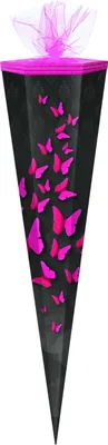 Produktbild von Schultüte / Zuckertüte / 85cm / eckig / "Schmetterlinge"