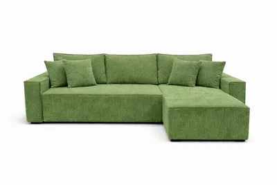 Zdjęcie produktu dla Sofa narożne EDEN w kolorze oliwkowym, wymiary: 235 x 75 x 144 cm. Nowoczesne sofa narożna z funkcją spania, możliwość montażu zarówno po lewej, jak i po prawej stronie