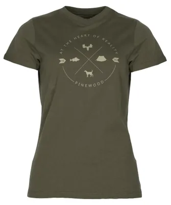 Zdjęcie produktu dla DAMSKI T-SHIRT PINEWOOD FINNVEDEN TRAIL 3321 - Zieleń Oliwkowa -XL
