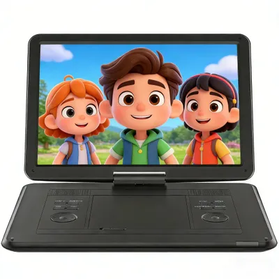 Produktbild von 17,5’’ Tragbarer DVD Player mit 15,6’’ HD Display DVD Player Auto 6 Stunden Wiederaufladbare Batterie SD/USB-kompatibel TV/Beamer-Anschluss