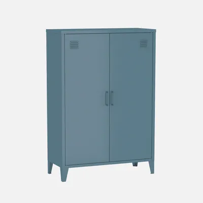 Immagine prodotto di Cassettiera/armadio industriale metallo 2 ante, Blu grigio