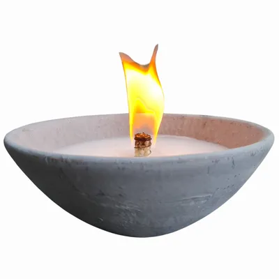Produktbild von Schwabenfire Outdoorkerze aus Terrakotta mit Dauerdocht Grau 100% Handgemacht