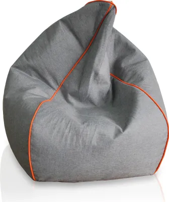 Produktbild von Sitzsack in Leinenoptik mit farbiger Biese ca. 60 x 100 cm, Terra