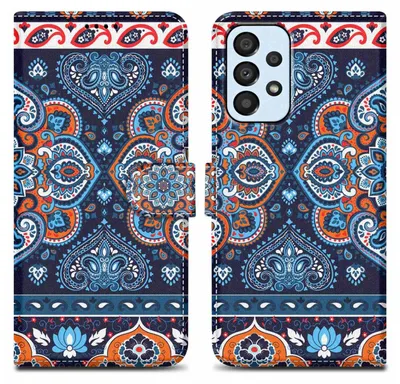 Produktbild von Cadorabo Schutzhülle für Samsung Galaxy A33 5G Hülle Design Blau Handyhülle Schutzhülle Etui Magnetisch Case Cover