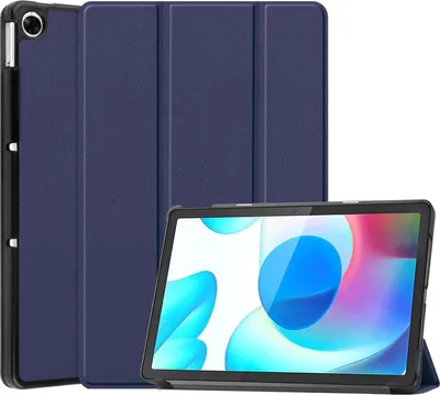 Produktbild von Mobigear Tri-Fold Realme Pad 10.4 (2021) Hülle Klapphülle - Dunkelblau