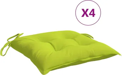 Zdjęcie produktu dla vidaXL Poduszka na krzesło 6 szt. Jasnozielona tkanina Oxford 40x40x7 cm