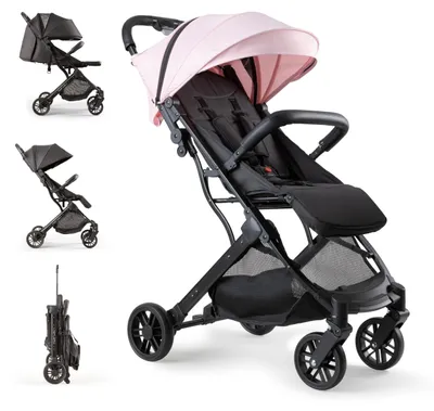 Produktbild von Interbaby Reisebuggy klein bis 22 kg Handgepäck, Liegefunktion (Pink)