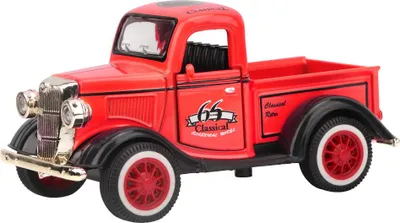 Produktbild von Legierung Zurückziehen Auto Spielzeug Pickup Truck Modell Diecast Sound Licht Fahrzeug Spielzeug (Rot)