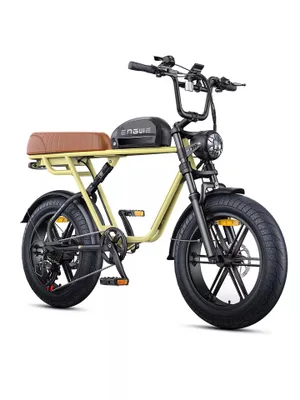 Produktbild von ENGWE E Bike Elektrické bicykle-Ebike s jednou batériou, E-bike 20 * 4,0 palcové pneumatiky, Ebike Pánsky elektrický bicykel 7-rýchlostný, E-mountain bike FatBike Yellow