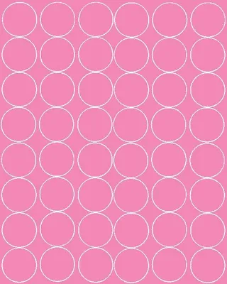 Produktbild von Runde Aufkleber, 6 cm Durchmesser, 48 Stück, rosa matt