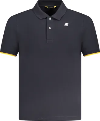 Produktbild von Herren Kurzarm-Polo in Blau mit Kontrastdetails und Logo-Applikation