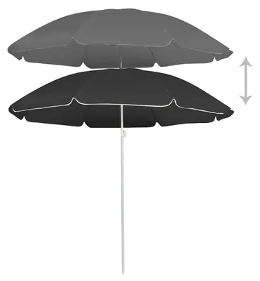 Obrázek produktu pro vidaXL Slunečník s ocelovým stožárem antracit 180 cm