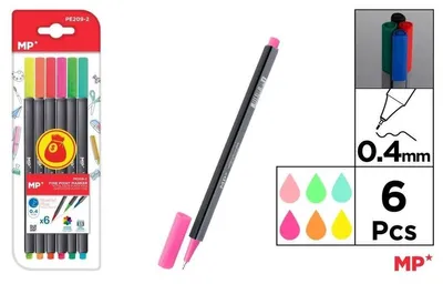 Obrázek produktu pro Cienkopisy 0.4 mm 6 Kolorów